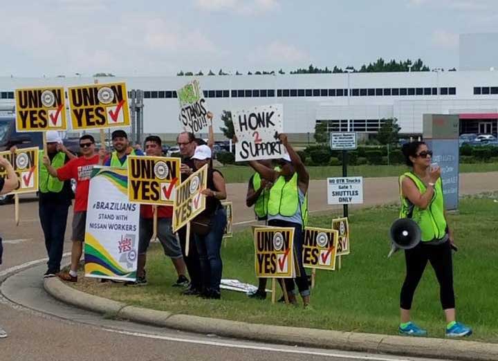 CANTON MISSISSIPPI NISSAN WORKERS VOTE FOR RIGHT TO UNIONIZE