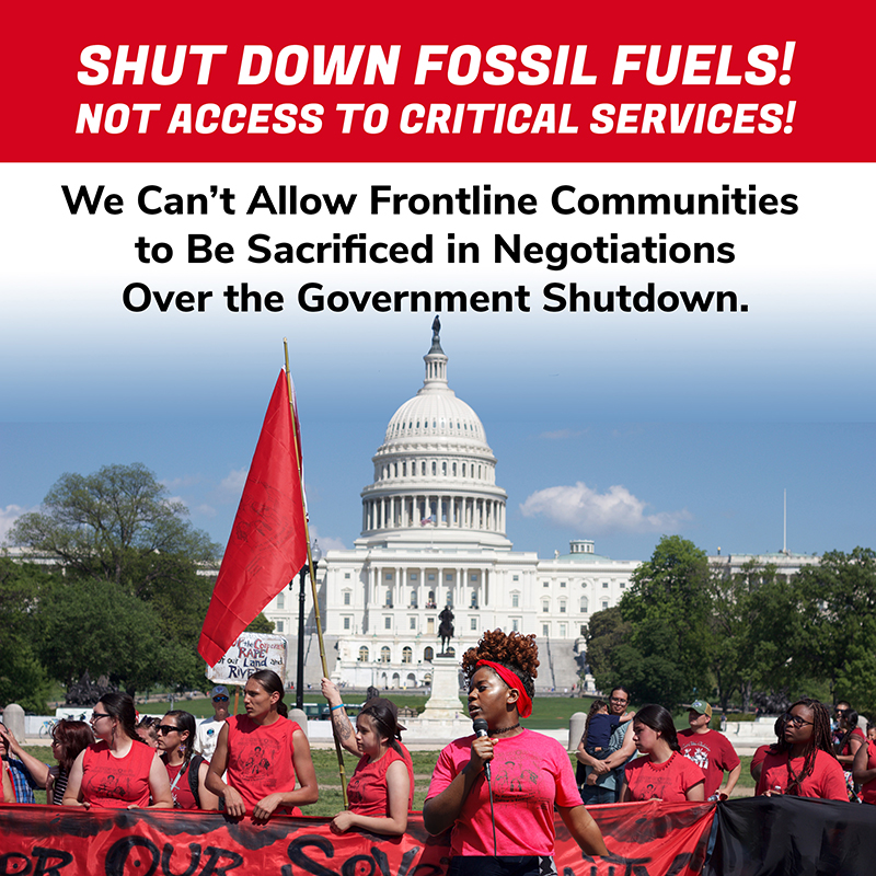 Climate Justice Alliance Statement on Looming Government Shutdown